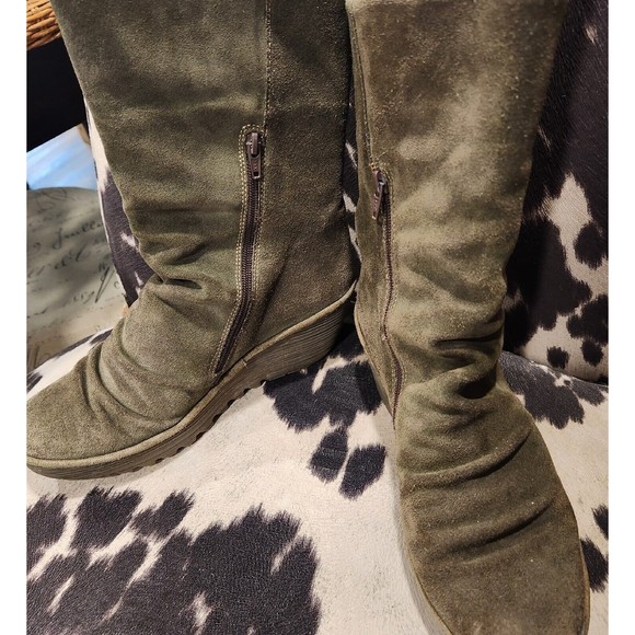 Fly London Yara Womens Green‎ Suede Leather Wedge Mid Calf Boots Size: 41 EU - Picture 1 of 12